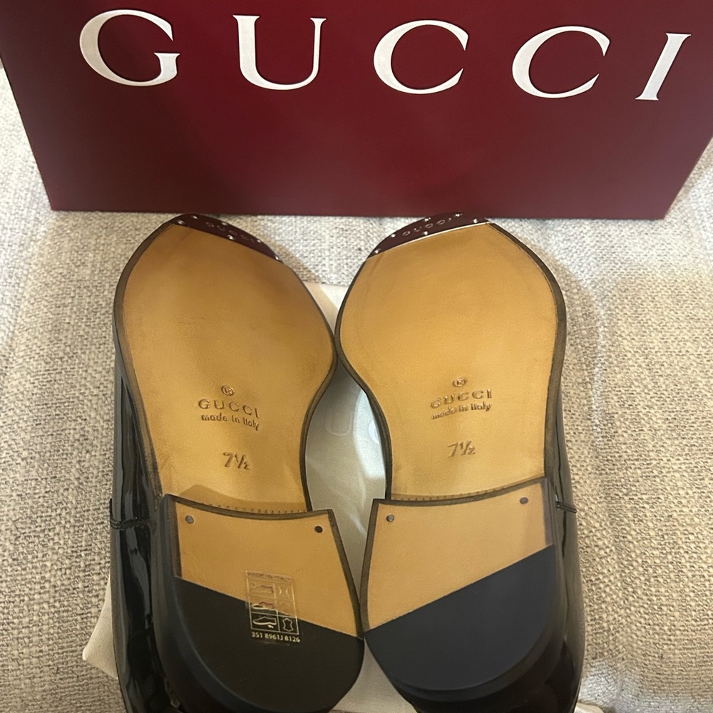 Gucci Men's Black Leather Shoes NWT - Picture 5 of 10